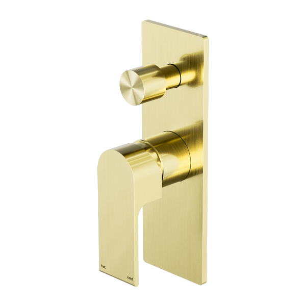 NERO BIANCA SHOWER MIXER DIVERTER BRUSHED GOLD