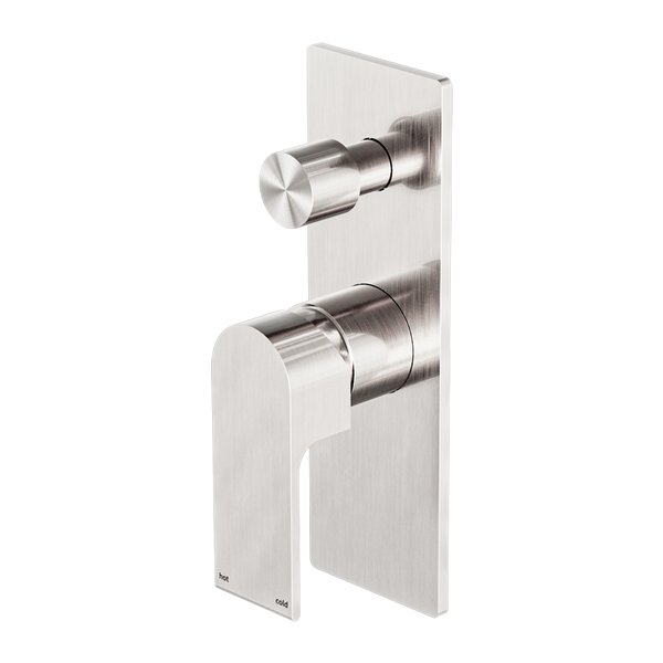 NERO BIANCA SHOWER MIXER DIVERTER BRUSHED NICKEL