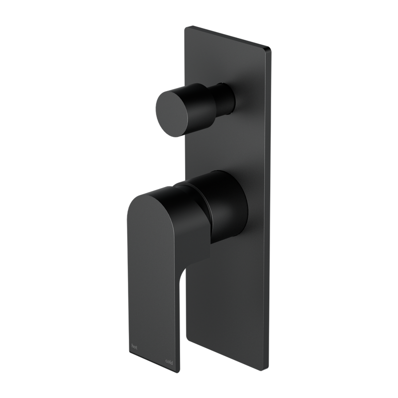 NERO BIANCA SHOWER MIXER DIVERTER MATTE BLACK