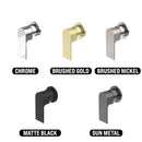 NERO BIANCA SHOWER MIXER PLATE 80MM MATTE BLACK