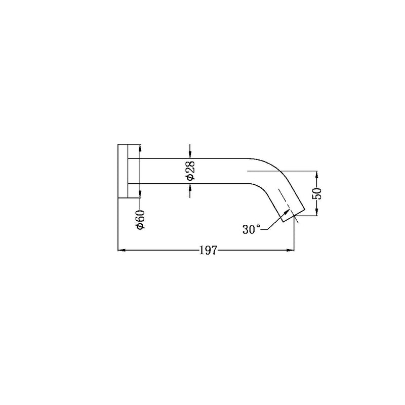 NERO Mecca Wall Mount Sensor Tap 80mm Plate