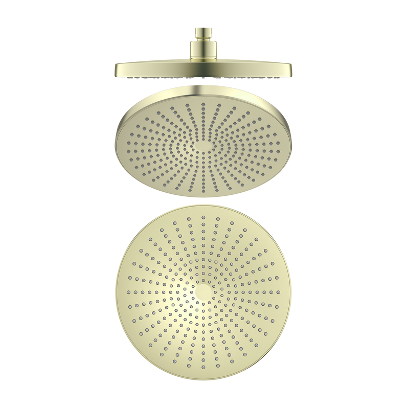 NERO OPAL ROUND SHOWER HEAD 250MM BRUSHED GOLD