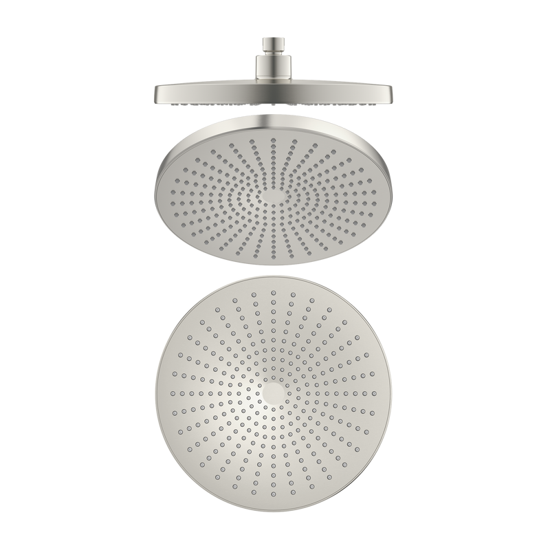 NERO OPAL ROUND SHOWER HEAD 250MM BRUSHED NICKEL