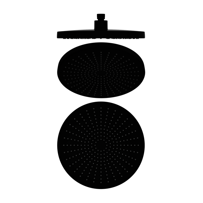 NERO OPAL ROUND SHOWER HEAD 250MM MATTE BLACK
