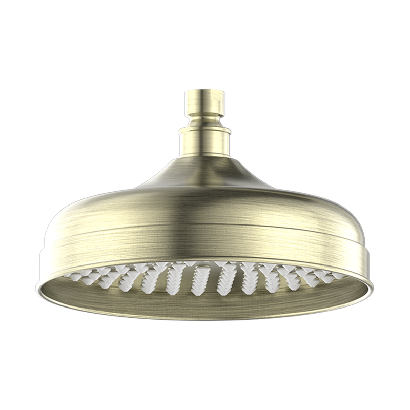 NERO YORK SHOWER HEAD 200MM AGED BRASS