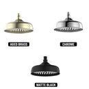 NERO YORK SHOWER HEAD 200MM AGED BRASS