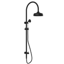 NERO YORK TWIN SHOWER MATTE BLACK WITH WHITE PORCELAIN HAND SHOWER