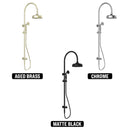 NERO YORK TWIN SHOWER WITH METAL HAND SHOWER CHROME