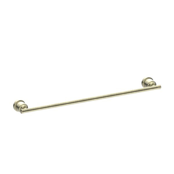 NERO YORK NON HEATED SINGLE TOWEL RAIL 600MM AGED BRASS