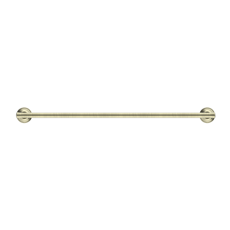 NERO YORK NON HEATED SINGLE TOWEL RAIL 600MM AGED BRASS