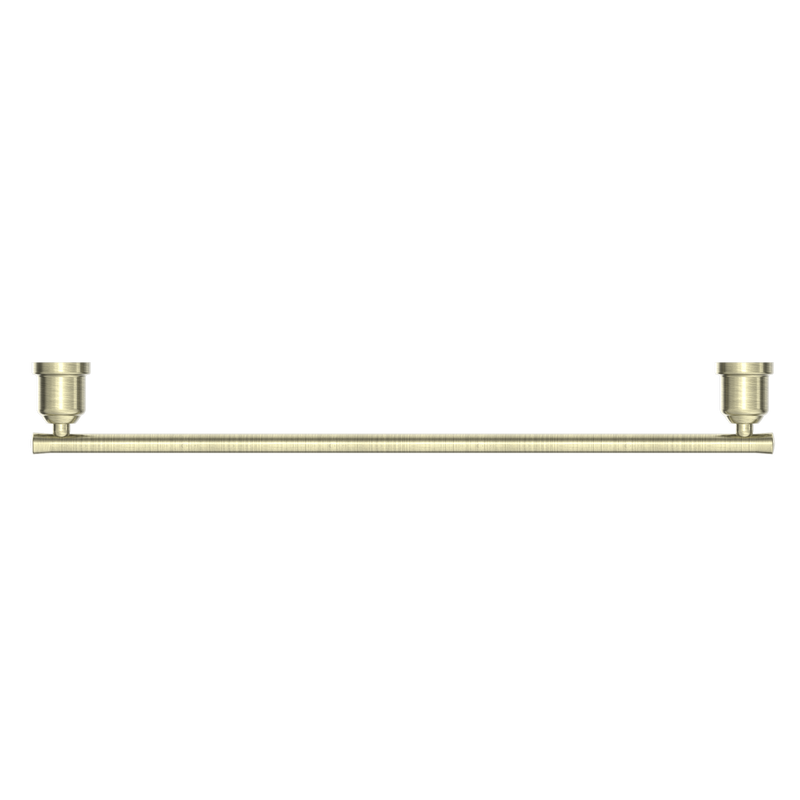 NERO YORK NON HEATED SINGLE TOWEL RAIL 600MM AGED BRASS
