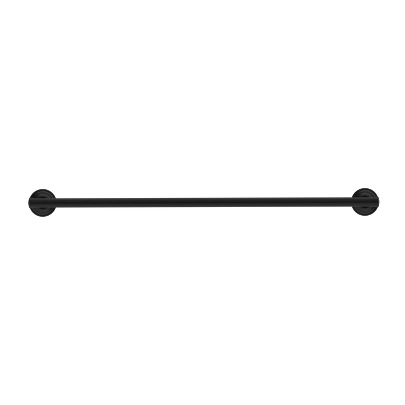 NERO YORK NON-HEATED SINGLE TOWEL RAIL 600MM MATTE BLACK