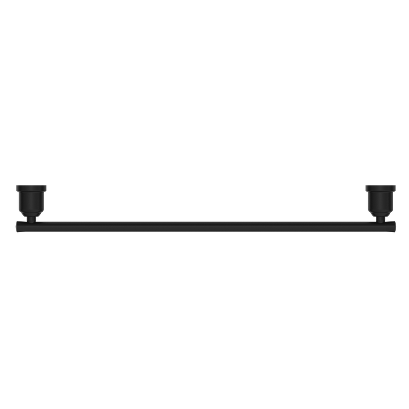 NERO YORK NON-HEATED SINGLE TOWEL RAIL 600MM MATTE BLACK