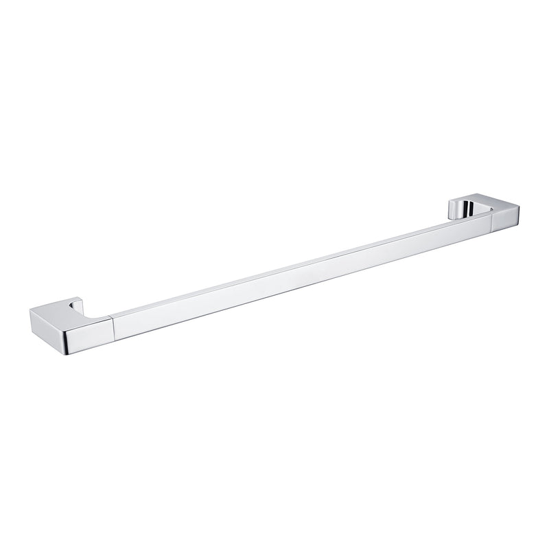 NERO PEARL NON-HEATED SINGLE TOWEL RAIL CHROME (AVAILABLE IN 600MM AND 800MM)