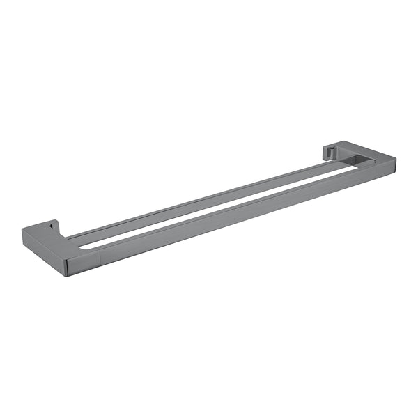 NERO PEARL NON-HEATED DOUBLE TOWEL RAIL GUN METAL (AVAILABLE IN 600MM AND 800MM)
