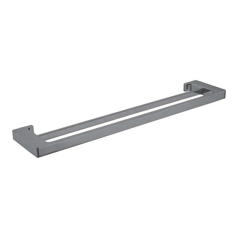 NERO PEARL NON-HEATED DOUBLE TOWEL RAIL GUN METAL (AVAILABLE IN 600MM AND 800MM)
