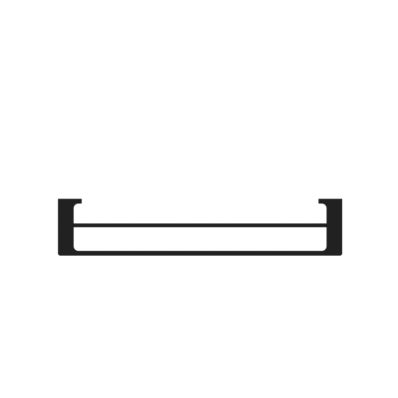 NERO PEARL NON-HEATED DOUBLE TOWEL RAIL MATTE BLACK (AVAILABLE IN 600MM AND 800MM)