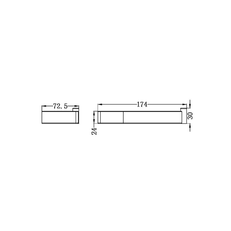 NERO PEARL TOILET ROLL HOLDER 174MM CHROME