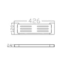 NERO PEARL METAL SHOWER SHELF 426MM CHROME