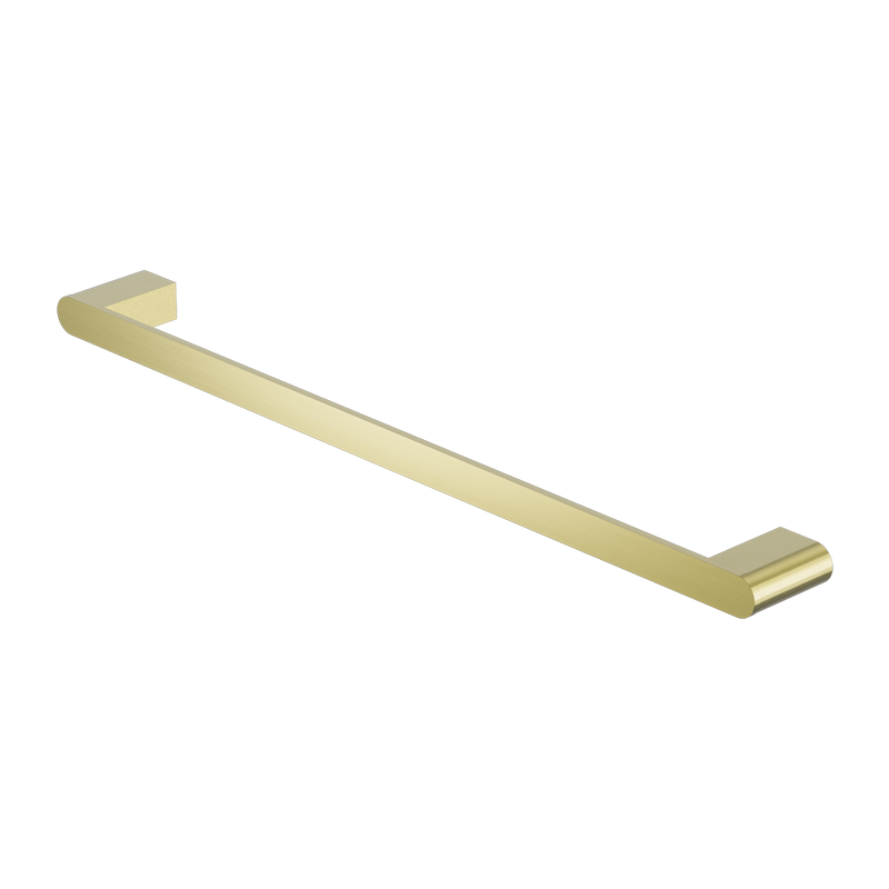 NERO BIANCA NON-HEATED SINGLE TOWEL RAIL BRUSHED GOLD (AVAILABLE IN 600MM AND 800MM)