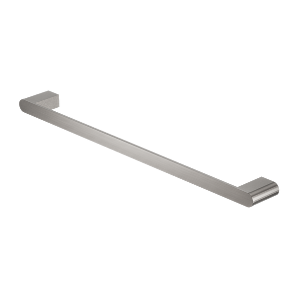 NERO BIANCA NON-HEATED SINGLE TOWEL RAIL BRUSHED NICKEL (AVAILABLE IN 600MM AND 800MM)