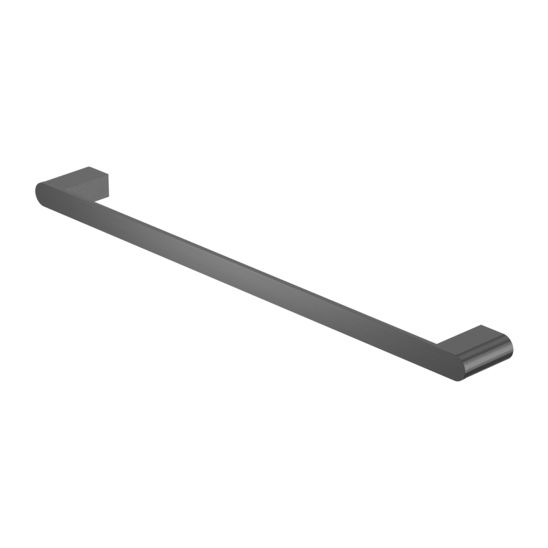 NERO BIANCA NON-HEATED SINGLE TOWEL RAIL GUN METAL (AVAILABLE IN 600MM AND 800MM)