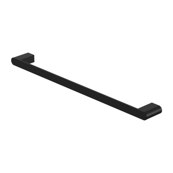 NERO BIANCA NON-HEATED SINGLE TOWEL RAIL MATTE BLACK (AVAILABLE IN 600MM AND 800MM)