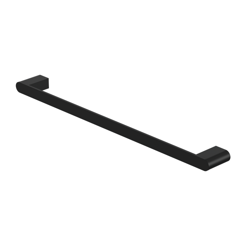 NERO BIANCA NON-HEATED SINGLE TOWEL RAIL MATTE BLACK (AVAILABLE IN 600MM AND 800MM)