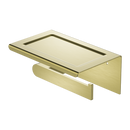 NERO BIANCA TOILET ROLL HOLDER WITH PHONE HOLDER 185MM BRUSHED GOLD