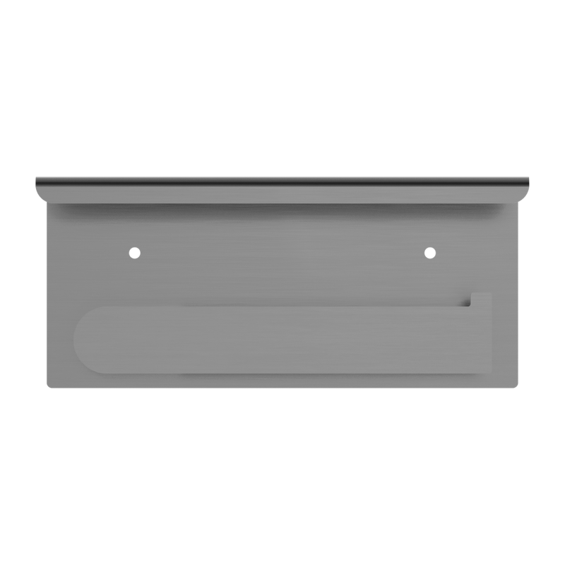 NERO BIANCA TOILET ROLL HOLDER WITH PHONE HOLDER 185MM GUN METAL