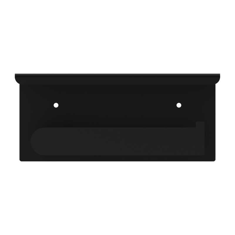 NERO BIANCA TOILET ROLL HOLDER WITH PHONE HOLDER 185MM MATTE BLACK