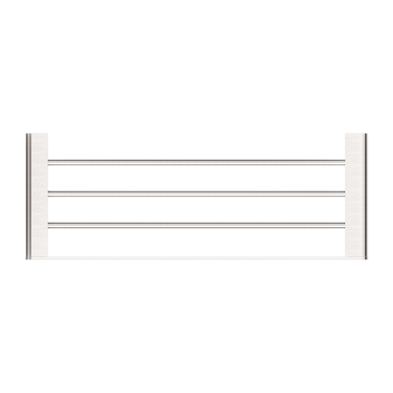 NERO BIANCA NON-HEATED TOWEL RACK 600MM BRUSHED NICKEL