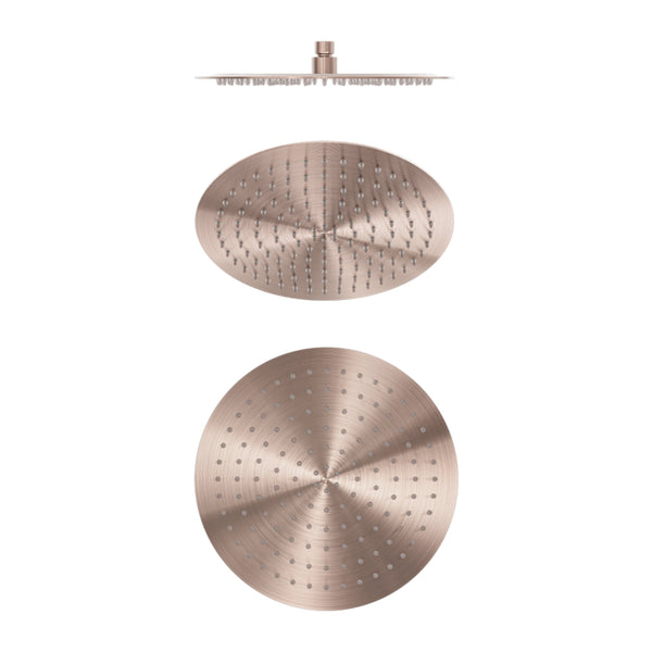 NERO ZEN ROUND SHOWER HEAD 300MM BRUSHED BRONZE