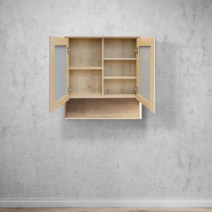 OTTI BYRON NATURAL OAK MIRROR SHAVING CABINET 750MM