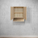 OTTI BYRON NATURAL OAK MIRROR SHAVING CABINET 600MM