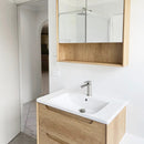 OTTI BYRON NATURAL OAK MIRROR SHAVING CABINET 750MM