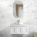 OTTI HAMPTON MARK II MATTE WHITE 900MM SINGLE BOWL WALL HUNG VANITY