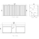 OTTI MARLO MATTE BLACK 1200MM SINGLE BOWL FLOOR STANDING VANITY