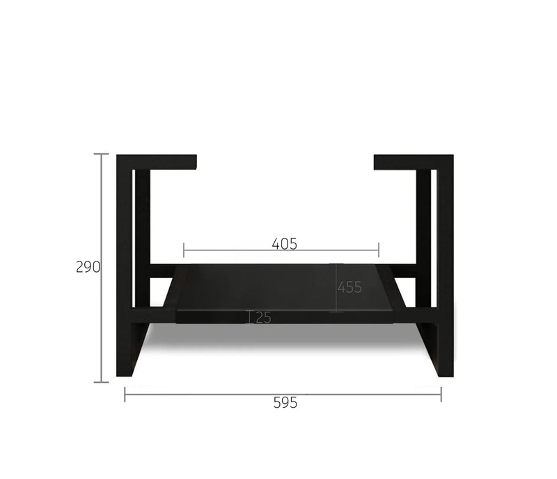 OTTI MARLO MATTE BLACK 600MM SINGLE BOWL FLOOR STANDING VANITY