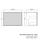 OTTI MARLO MATTE BLACK 750MM SINGLE BOWL FLOOR STANDING VANITY