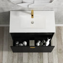 OTTI MARLO MATTE BLACK 750MM SINGLE BOWL FLOOR STANDING VANITY