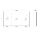 OTTI MOONLIGHT LED MATTE WHITE WALL HUNG SHAVING CABINET 1200MM