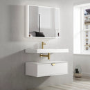 OTTI MOONLIGHT WHITE 900MM SINGLE BOWL WALL HUNG CABINET AND BASIN