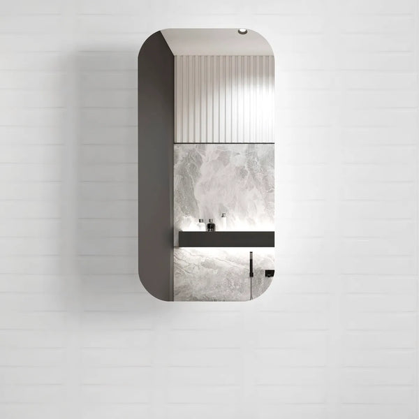 OTTI NEWPORT BLACK OAK SHAVING CABINET 900MM