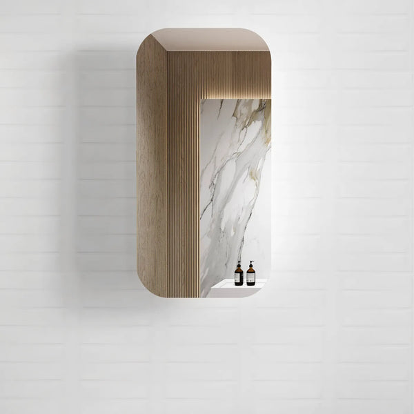 OTTI NEWPORT NATURAL OAK SHAVING CABINET 900MM