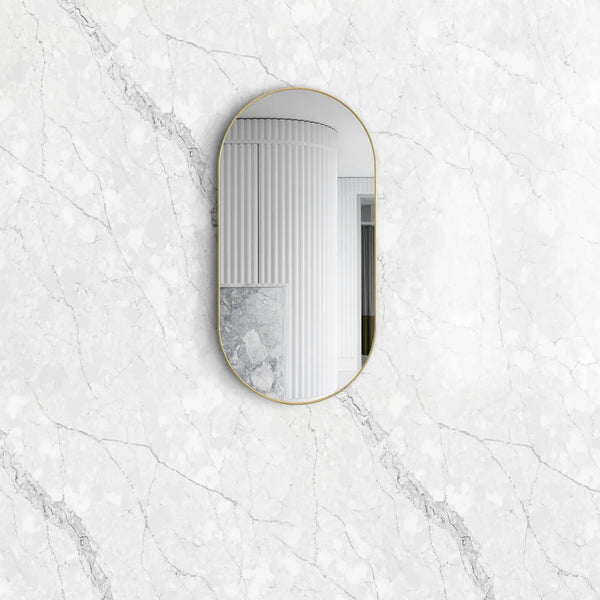 OTTI NOOSA GOLD OVAL MIRROR 900X450MM