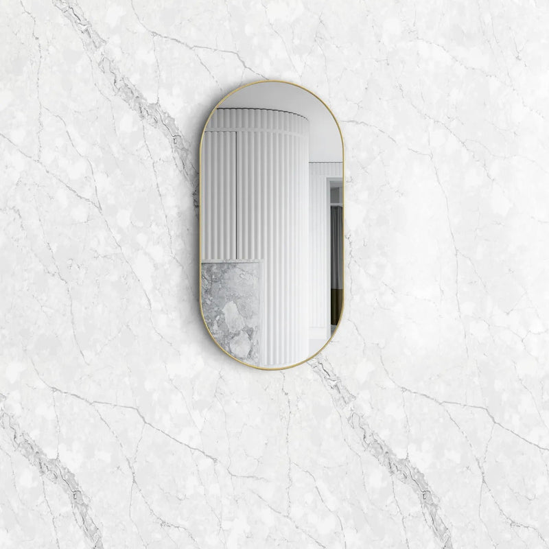 OTTI NOOSA GOLD OVAL MIRROR 900X450MM
