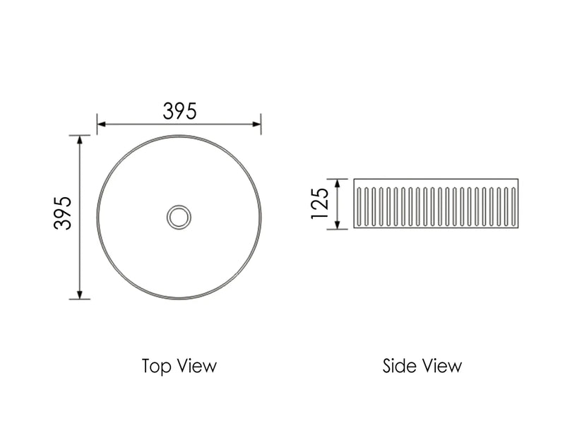 OTTI OXFORD ROUND MATTE WHITE BASIN 395MM