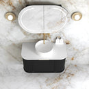 OTTI HAMPSHIRE SATIN BLACK 900MM CURVE SINGLE BOWL WALL HUNG VANITY