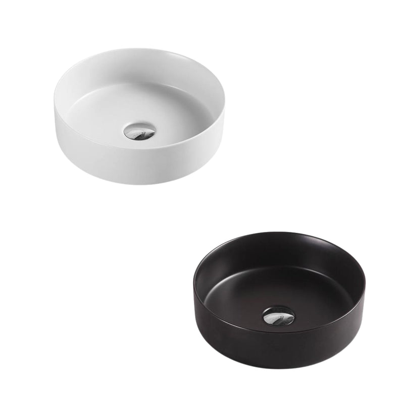 POSEIDON FINE CERAMIC BASIN MATTE BLACK 346MM
